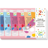 Djeco - 6 tubes peinture à doigts, Sweet
