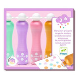 Djeco - Marqueurs gros pois/Pearly(4 marqueurs)