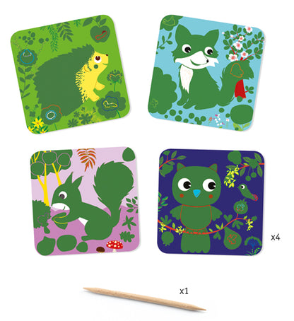 Djeco - Cartes à gratter, Petites bêtes
