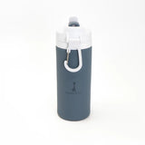 Micasso - Bouteille d'eau en silicone 450ml - Bleu Majestueux