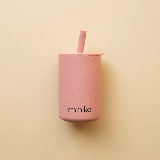 Minika - Glass with straw and lid