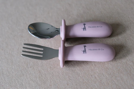 Micasso & Co. - Silicone and metal spoon and fork set