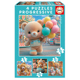 EDUCA - 4 Progressive Puzzles - Bears in the Park