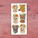 Temporary tattoos - Flower felines