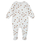 Petit Lem - Pyjama cotelé 1 pièce  - Citrouilles