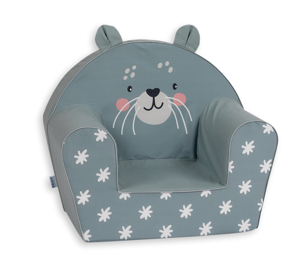 Fauteuil pour enfant en mousse souple, poids 1 kg, capacité 20 kg, dès 9 mois.