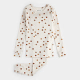 First by Petit Lem - Pyjama cotelé 2 pièces - Avoine - Citrouilles