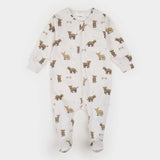 Firsts by Petit Lem - Pyjama LunaKnit 1 pièce - Crème - Vaches Écossaises