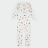 Firsts by Petit Lem - Pyjama cotelé convertible 1 pièce - Blanc Antique - Fers à cheval