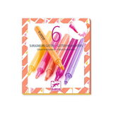 Djeco - 6 surligneurs glitter/Pamplemousse