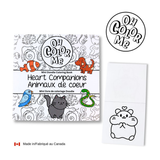 Oh Color Me - Mini livre de coloriage - Animaux de coeur