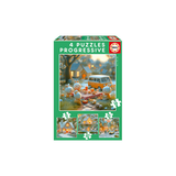 EDUCA - 4 Progressive Puzzles - Rabbit City