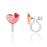 Girl Nation - Boucles d'oreilles à clip en émail - Coeur de mon coeur