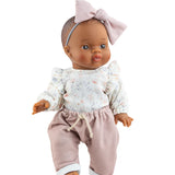 Bébé Gordis - Ruby avec chandail fleuris, pantalon et boucle