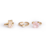 Great Pretenders - Set of 3 Rings - Fox & Floral
