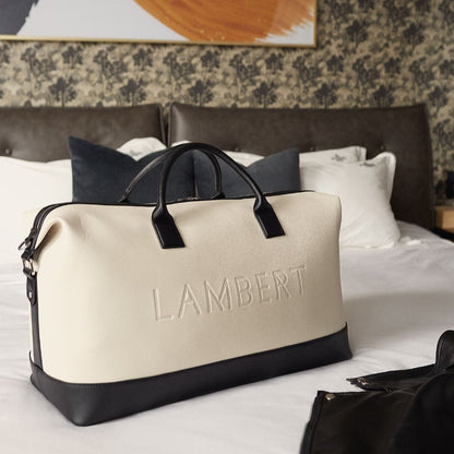 Le June - Sac de voyage fourre-tout en cuir vegan oyster mix