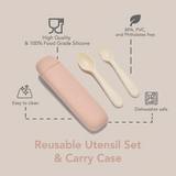Noukä - Ensemble étui & ustensiles réutilisables - Soft Blush