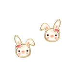 Girl Nation - Enamel Earrings - Rabbit