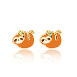 Girl Nation - Boucles d'oreilles en émail - Paresseux
