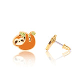 Girl Nation - Boucles d'oreilles en émail - Paresseux