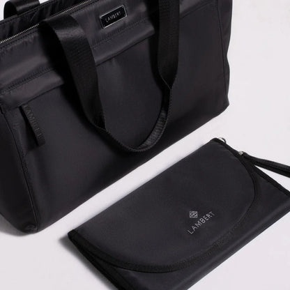 Lambert - The Julia - Black Diaper Bag in Recycled Nylon