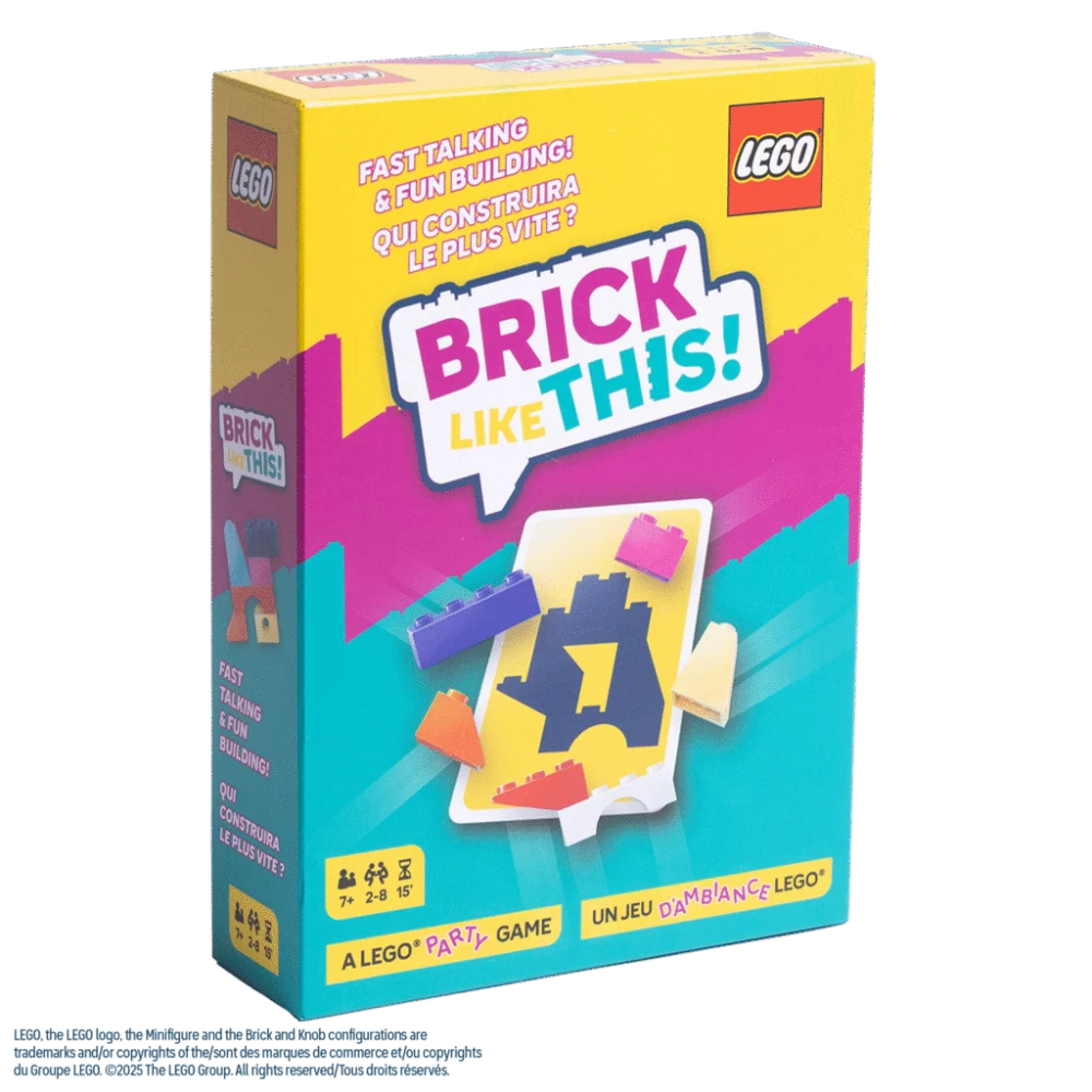 Jeu d’équipe où communication et rapidité sont essentielles. L’instructeur décrit une construction LEGO que seul lui peut voir, et le constructeur doit la reproduire le plus fidèlement possible. Après six manches, l’équipe avec le plus de points gagne !