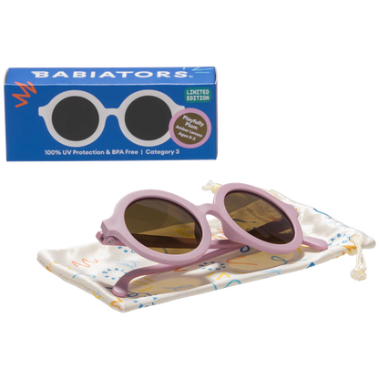Babiators round Euro sunglasses in plum
