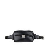 Lambert - Le Hazel - Sac banane puffy en cuir vegan  - Noir