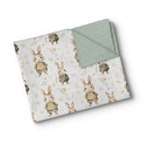 Oops - Couverture Minky - Lapins mignons aquarelle