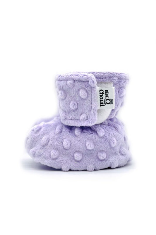 Bébé ô Chaud - Velcro slippers - Lavender