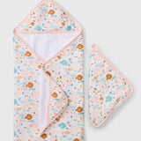 Loulou Lollipop - Serviette de bain à capuchon en mousseline - Sun-kissed Shoal