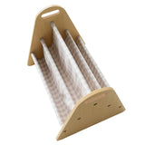 3 Sprouts - Porte-livres portable pour enfants double-face - Gingham Beige
