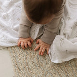 Perlimpinpin - Mousseline de coton 1/18$ - 2/30$ - Feuilles