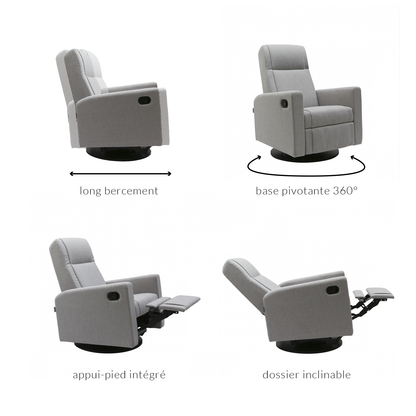 Jaymar BB - Nelly- Fauteuil inclinable, berçant et pivotant