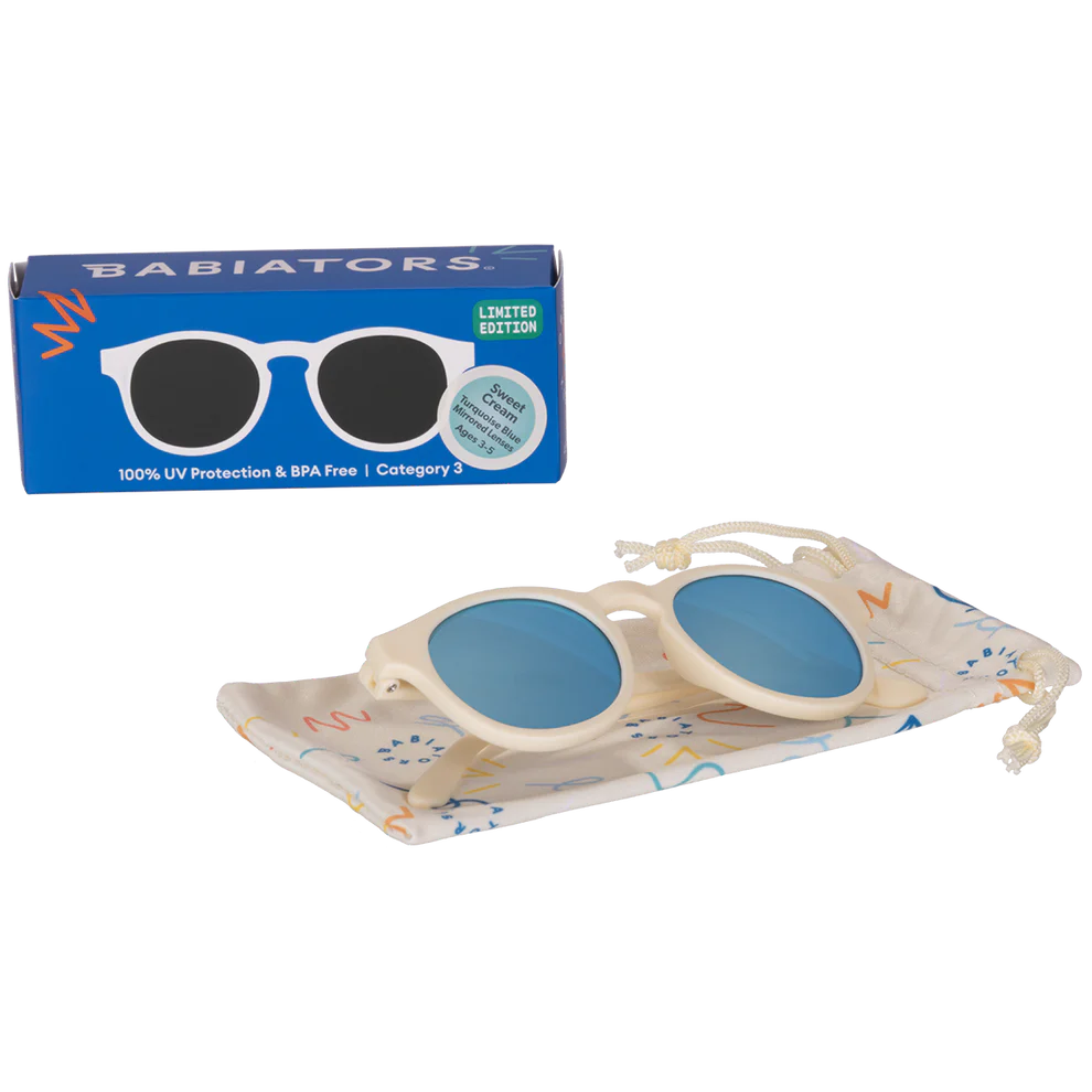 Babiators - Core Keyhole Non-Polarized Sunglasses - Sweet Cream/Turquoise