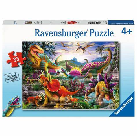 Casse-tête Dinosaures colorés 35 pièces