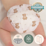 La Petite Ourse - Couche lavable double - Élastique Large - Ourson