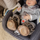 Petit Coulou - Pantoufles d'hiver en minky - Moka