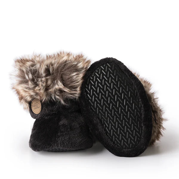Petit Coulou - Pantoufles d'hiver en minky - Onyx