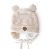Petit Coulou - Minky Bear Hat - Cream