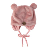 Petit Coulou - Tuque Ourson Minky - Rose