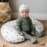 Perlimpinpin - Pyjama en bambou - Uni - Vert Chasseur
