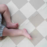 3 Sprouts - Tapis de jeu en mousse 16pcs - Damier Beige