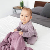 Perlimpinpin - Pyjama en bambou - Uni - Prune