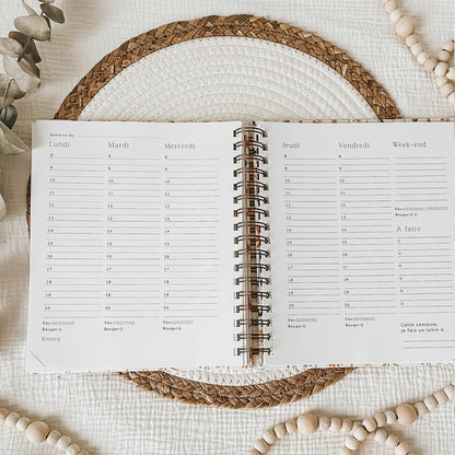 Agenda non daté | 12 mois - Floral nocturne