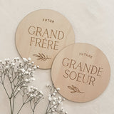 Le Petit Tableau Noir - Pastilles de bois - Futur(e) Grand-Frère/Grande-Soeur