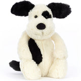 Jellycat - Peluche Chien Bashful Noir & Crème - Medium