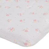 Perlimpinpin - Drap contour pour parc flanelle - Marguerites