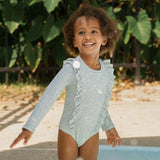 Petit Lem - Long Sleeve Swimsuit - Retro Floral