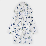 Petit Lem - Robe de chambre en peluche - Bleuets